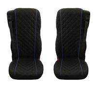 Fundas de asiento de camión diseñadas para adaptarse a DAF 106 XF CF, 2 piezas, color negro y azul
