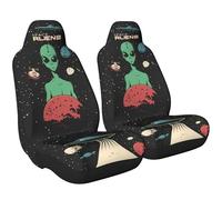 Fundas de Asiento de Coche Alien de 2 Piezas, Accesorios automotrices, Asiento Delantero Tipo butaca, Ajuste Universal, SUV, sedán, Mujeres y Hombres