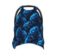 Fundas de asiento de coche con estampado de lobo azul relámpago para bebé, funda de lactancia transpirable, funda de lactancia, fundas para cochecito, toldo multiusos para asiento de coche, artículos
