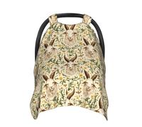 Fundas de asiento de coche con estampado floral amarillo de cabra para bebé, funda de lactancia transpirable, funda de lactancia, fundas para cochecito, toldo multiusos para asiento de coche