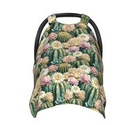 Fundas de asiento de coche con estampado floral de cactus para bebé, funda de lactancia transpirable, funda de lactancia, fundas para cochecito, toldo multiusos para asiento de coche, artículos