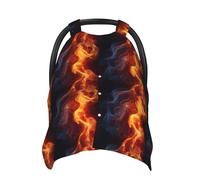 Fundas de asiento de coche con estampado Q de llama roja, funda de lactancia transpirable, funda de lactancia, fundas para cochecito, toldo multiusos para asiento de coche, artículos esenciales para