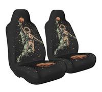 Fundas de Asiento de Coche de Astronauta de 2 Piezas, Accesorios Interiores para Coche, Protectores de Asientos Delanteros de vehículos automotrices, universales para la mayoría de Coches, SUV, sedán