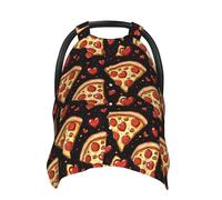 Fundas de asiento de coche de bebé con estampado de corazón de pizza, funda de lactancia transpirable, funda de lactancia, fundas para cochecito, toldo multiusos para asiento de coche, artículos