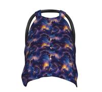 Fundas de asiento de coche de bebé con estampado de dragón de cielo morado, funda de lactancia transpirable, funda de lactancia, fundas para cochecito, toldo multiusos para asiento de coche, artículos