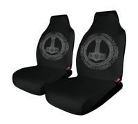 Fundas de Asiento de Coche escandinavas con diseño de Martillo de Thor y Vikingo de mitología nórdica, protección de Asientos para Mujeres y niñas, adecuadas para la mayoría de vehículos, automóviles