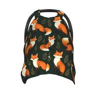 Fundas de asiento de coche para bebé con estampado de dibujos animados de zorro, funda de lactancia transpirable, funda de lactancia, fundas para cochecito, toldo multiusos para asiento de coche