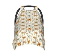 Fundas de asiento de coche para bebé con estampado de lazo floral a cuadros, funda de lactancia transpirable, funda de lactancia, fundas para cochecito, toldo multiusos para asiento de coche