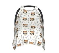 Fundas de asiento de coche para bebé con estampado floral de mapache, funda de lactancia transpirable, funda de lactancia, fundas para cochecito, toldo multiusos para asiento de coche, artículos