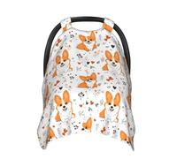 Fundas de asiento de coche para bebé con estampado floral de perro, funda de lactancia transpirable, funda de lactancia, fundas para cochecito, toldo multiusos para asiento de coche, artículos