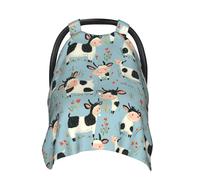 Fundas de asiento de coche para bebé con estampado floral de vaca, transpirable, funda de lactancia materna, fundas para cochecito, toldo multiusos para asiento de coche, artículos esenciales para