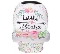 Fundas de asiento de coche para bebé, para niñas, hermana pequeña, toldo para asiento de coche para bebé, fundas de lactancia multiusos, funda de portabebés con temática floral para recién nacidos,
