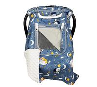 Fundas de asiento de coche para bebés y recién nacidos, funda de lactancia multien 1, acogedoras fundas de asiento de coche, toldo de asiento de coche, apto para todas las estaciones, adecuado para