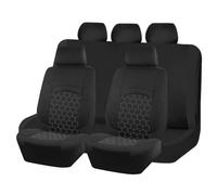 Fundas de Asiento de Coche para Crown Victoria 1992-2008 2009 2010 2011, Cubre Asientos Delanteros y Traseros Protección Respirable Accesorios Interior,A/Black-Full Set