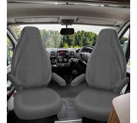 Fundas de asiento de coche para FIAT Ducato Citroen Jumper Peugeot Boxer PossL 2 Win Knaus Adria Carthago Pilote Laika RV Fundas de asiento de coche, gris