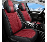 Fundas de asiento de coche para Ford Ranger 2019-2024 2025 Pickup, juego completo, elegante, transpirable, de piel sintética, protectores impermeables, suaves y cómodos, fundas de asiento de vehículo