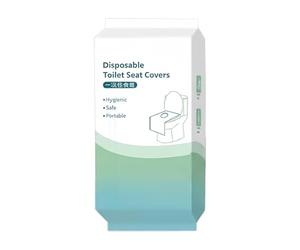 Fundas de asiento de inodoro de viaje - Dimensiones 60 x 40 cm, lámina de papel de polietileno portátil, accesorios de baño desechables, almohadilla higiénica para baños públicos, aviones, viajes por