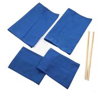 Fundas de asiento de lona para silla de director, 2 juegos con accesorios de varita, fáciles de limpiar y reemplazar para una mayor vida útil de la silla (azul)