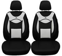 Fundas de Asiento de Piel sintética para Asientos de Coche compatibles con Volvo S60 Y20 2010 - 2018 (Negro y Blanco)