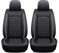 Fundas de Asiento Delantero para Audi A8 D3 / 4E 2002-2005, Piel Impermeable Antideslizante y Protectores de Asiento Coche,Black White