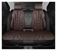 Fundas de Asiento Funda Universal Cuero Para Asiento Coche, Con Asiento Dividido Y Una Sola Pieza, Transpirable Cómoda Para Las Cuatro Estaciones Juego de Fundas de Asiento(Brown back seat set)