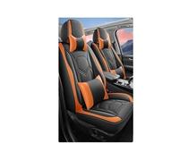 Fundas de Asiento Funda Universal Para Asientos De Coche De 5 Plazas, Para Hyundai Para Tucson, Para Santa FE, I30, I40, Para Veloster, Para Creta Funda Asiento Coche(Black Orange 5 Seat K)