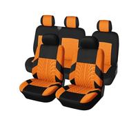 Fundas de Asiento Fundas Para Asientos De Coche Para Ford Fundas Para El Interior Del Coche Funda Asiento Coche(Orange-9PCS)