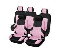 Fundas de Asiento Fundas Para Asientos De Coche Para Ford Fundas Para El Interior Del Coche Funda Asiento Coche(Pink-9PCS)