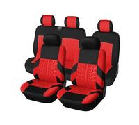 Fundas de Asiento Fundas Para Asientos De Coche Para Hyundai Fundas Para El Interior Del Coche Funda Asiento Coche(Red-9PCS)