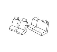Fundas de asiento Lampa Set Superior Negro/Azul para Fiat Grande Punto 3p