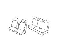 Fundas de asiento Lampa Superior - Negro/Gris - Fiat Punto 5p (01/12>04/19)
