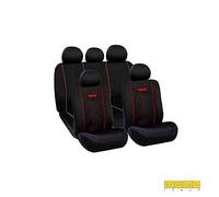 Fundas de asiento Momo juego completo para coche negra y roja