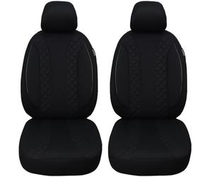 Fundas de Asiento para Coche compatibles con Jeep Wrangler JL 2018 para Conductor y Pasajero, Color Negro