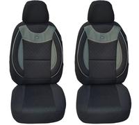 Fundas de Asiento para Coche compatibles con Mercedes EQC 2018 para Conductor y copiloto, Color Negro/Gris
