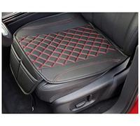 Fundas de Asiento para Coche compatibles con Opel Agila B 2007 - 2014 para Conductor y copiloto, Color Negro y Costuras Rojas.