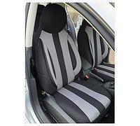 Fundas de Asiento para Coche compatibles con Tesla Model X 2015 para Conductor y copiloto, Color Negro/Gris