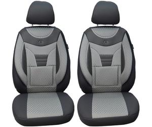 Fundas de Asiento para Coche compatibles con VW Passat B7 3C 2010, para Conductor y copiloto, Color Gris y Negro