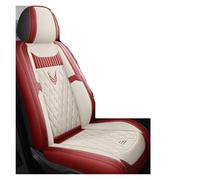 Fundas de Asiento Para Hyundai Para Accent Para Santa Para Creta Para Tucson 2019 Para Kona Para Getz IX35 IX25 I40 Para Ioniq Para Veloster Fe Juego de Fundas de Asiento(Beige Red Front)