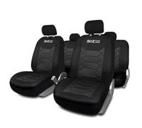 Sparco Juego Completo de Fundas de Asiento Universales BK Negras