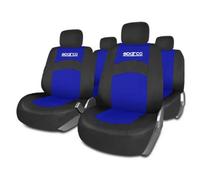 Fundas de asiento Sparco juego completo para coche negra y azúl