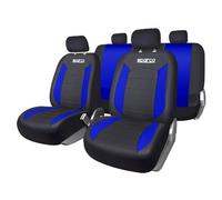 Fundas de asiento Sparco juego completo para coche negra y azúl