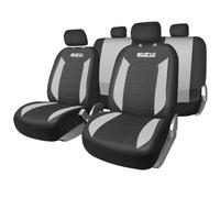 Fundas de asiento Sparco juego completo para coche negra y gris