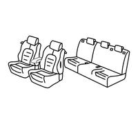 Fundas de asiento superiores - Beige - compatibles para Alfa Romeo Mito (09/08>04/19)