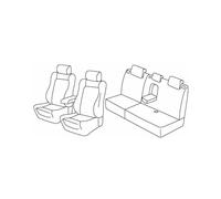 Fundas de asiento superiores - Gris/Negro - compatibles con Kuga (03/13>10/19) Titanio