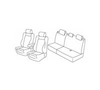 Fundas de asiento superiores - Negro/Azul - compatibles con Kuga (03/13>10/19)