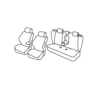 Fundas de asiento superiores - Negro/Gris - compatibles con Accord Tourer (12/11>12/13)