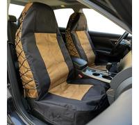 Fundas de asiento tácticas para coches, camiones, SUV, furgonetas, organizadores universales de lona con múltiples bolsillos, protector de lluvia, protectores de asiento impermeables, par delantero,