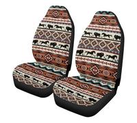 Fundas De Asientos Delantero 52X138Cm Yak Caballo Azteca Auto Asiento Delantero Cojín Moda Cubre De Asiento Delanteros para SUV, Coches, Sedán