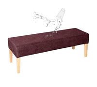 Fundas de banco impermeables para comedor, fundas de banco de cuero, rectangulares, fundas tapizadas, para dormitorio, sala de estar, cocina (borgoña)