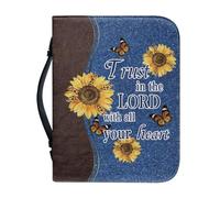 Fundas de Biblia de Cuero Estuche de Transporte para Libros para Mujeres Hombres Bolsa de Biblia Bolsa Tote Protectora de Biblia con Asa, 12 X 9 in, Mochilas Tote